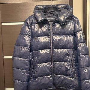 Michael Kors Shiny Blue Puffer Jacket